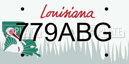 779ABG Louisiana License Plate