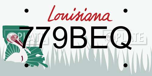 779BEQ Louisiana License Plate
