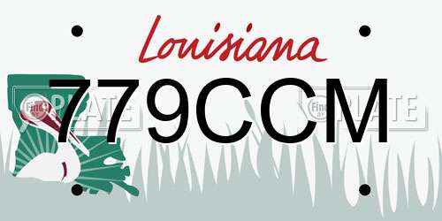 779CCM Louisiana License Plate
