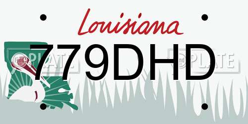 779DHD Louisiana License Plate