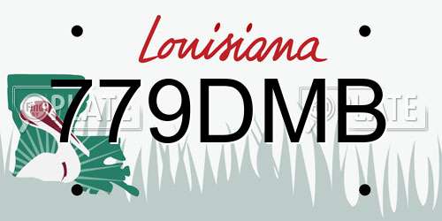 779DMB Louisiana License Plate
