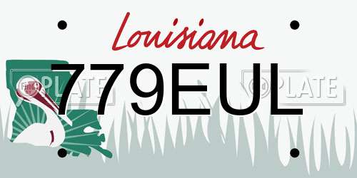779EUL Louisiana License Plate