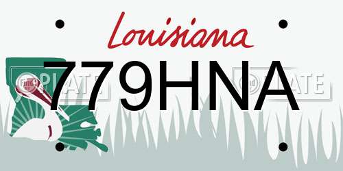 779HNA Louisiana License Plate