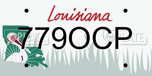 779OCP Louisiana License Plate