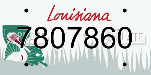 7807860 Louisiana License Plate