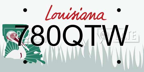 780QTW Louisiana License Plate