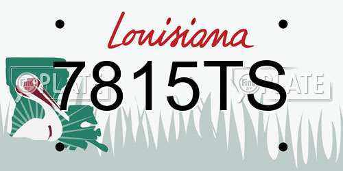 7815TS Louisiana License Plate