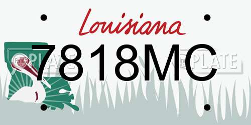 7818MC Louisiana License Plate