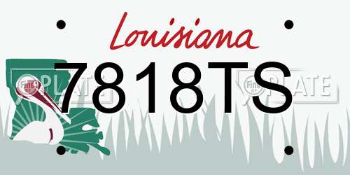 7818TS Louisiana License Plate