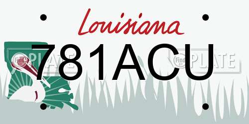 781ACU Louisiana License Plate