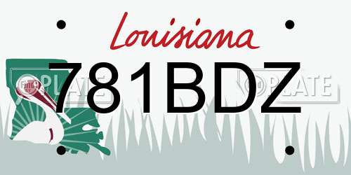 781BDZ Louisiana License Plate