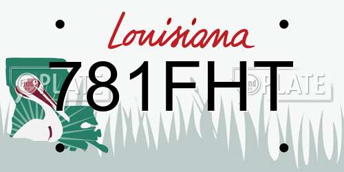 781FHT Louisiana License Plate