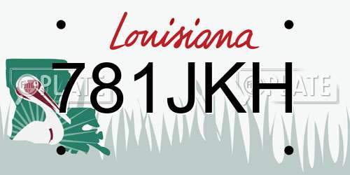 781JKH Louisiana License Plate