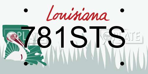 781STS Louisiana License Plate