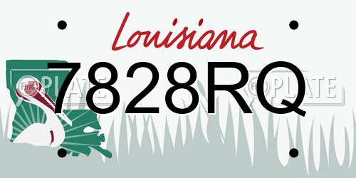 7828RQ Louisiana License Plate