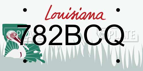 782BCQ Louisiana License Plate