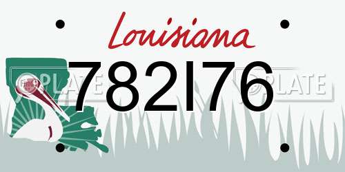 782I76 Louisiana License Plate
