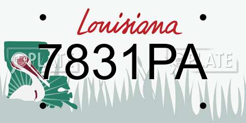 7831PA Louisiana License Plate