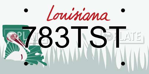 783TST Louisiana License Plate