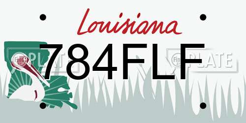 784FLF Louisiana License Plate