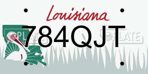 784QJT Louisiana License Plate