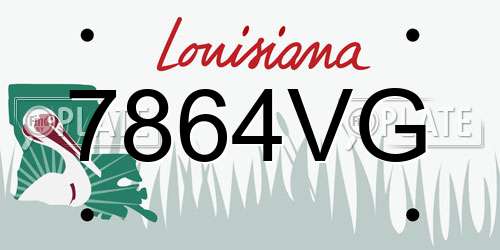7864VG Louisiana License Plate