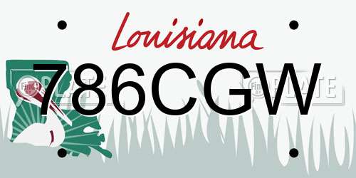 786CGW Louisiana License Plate