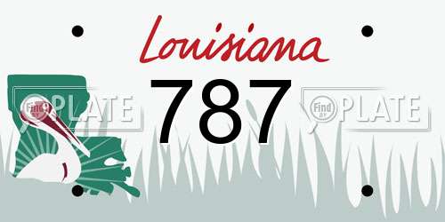 787 Louisiana License Plate