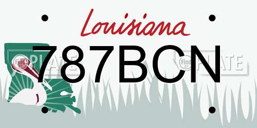 787BCN Louisiana License Plate
