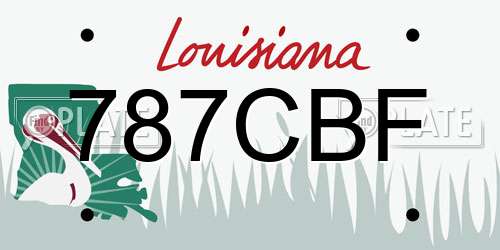 787CBF Louisiana License Plate