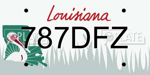 787DFZ Louisiana License Plate