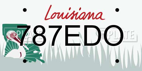 787EDO Louisiana License Plate