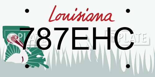 787EHC Louisiana License Plate