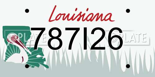 787I26 Louisiana License Plate