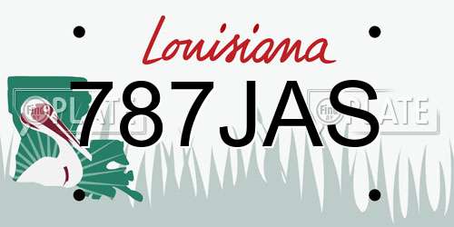 787JAS Louisiana License Plate
