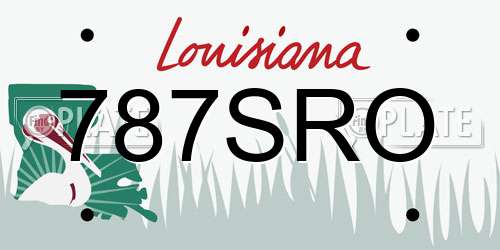 787SRO Louisiana License Plate