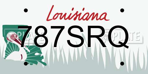 787SRQ Louisiana License Plate