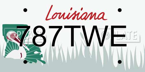 787TWE Louisiana License Plate
