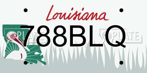 788BLQ Louisiana License Plate