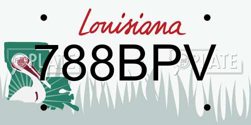 788BPV Louisiana License Plate