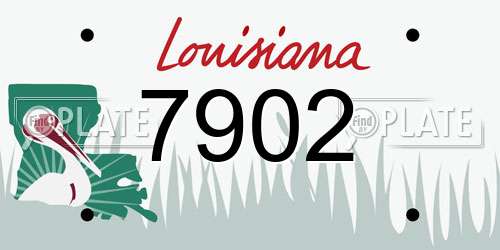 7902 Louisiana License Plate