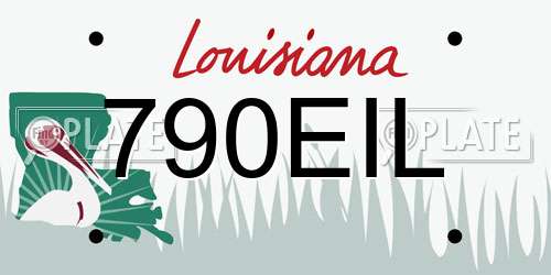 790EIL Louisiana License Plate