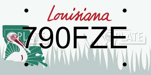 790FZE Louisiana License Plate