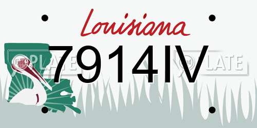 7914IV Louisiana License Plate