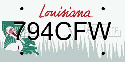 794CFW Louisiana License Plate