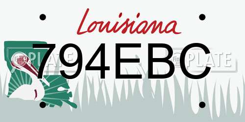 794EBC Louisiana License Plate