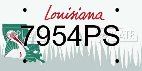 7954PS Louisiana License Plate