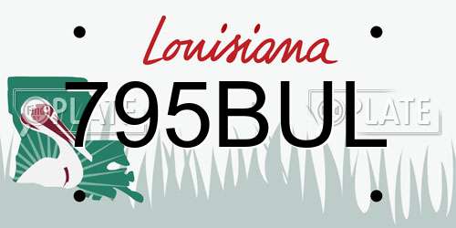 795BUL Louisiana License Plate