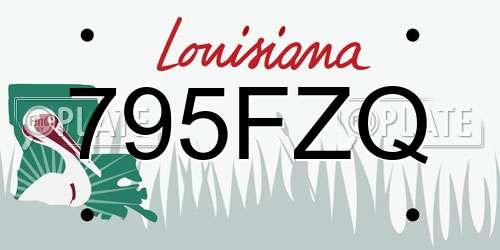 795FZQ Louisiana License Plate