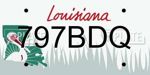 797BDQ Louisiana License Plate